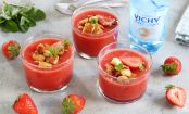 Refreshing Strawberry Gazpacho with Brioche Croutons