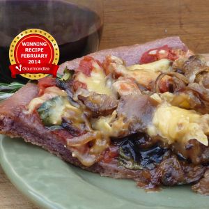 Cabernet Crusted Duck Pizza
