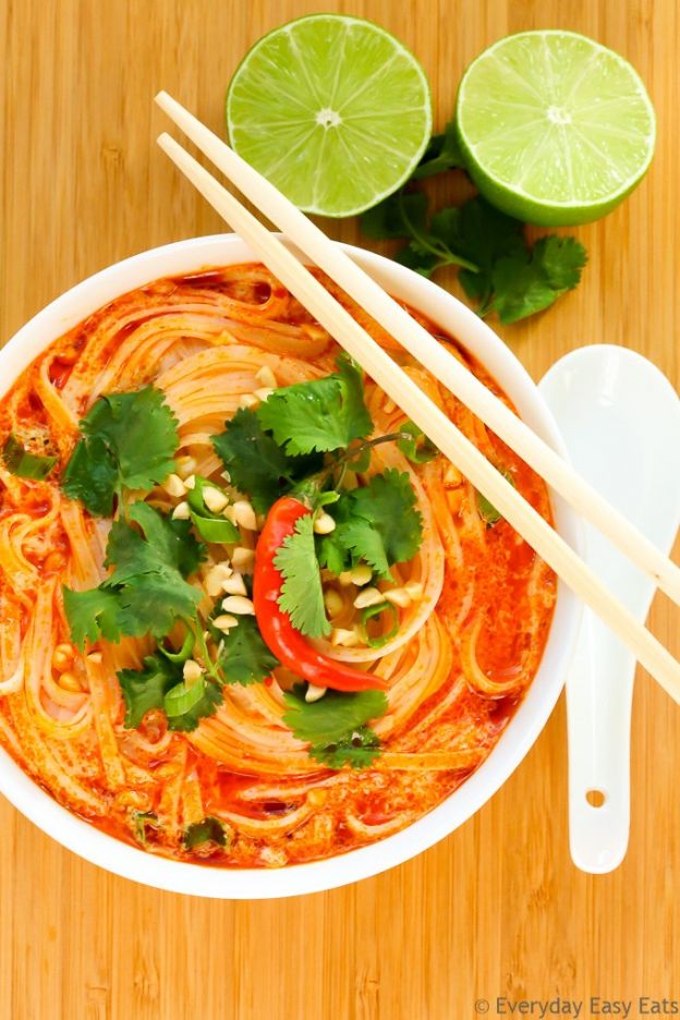 Thai spicy noodle soup