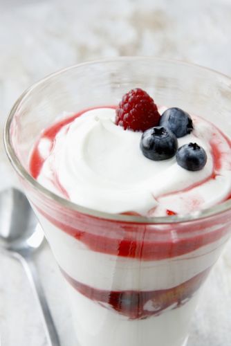 Yogurt and berries