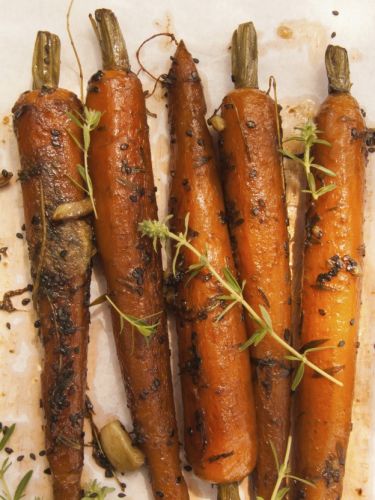 Carrots with maple syrup