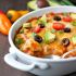 4 ingredient healthy chicken enchilada casserole