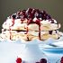Pavlova with red wine cherry compote & mascarpone whipped cream