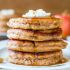 Apple pie pancakes with vanilla maple syrup