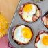 Cheesy spinach, ham and egg cups