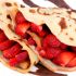 Chocolate and strawberry crepes