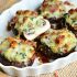 Bacon, spinach and four cheese stuffed mushrooms