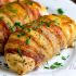 Bacon Wrapped Cheese and Mushroom Stuffed Chicken Breasts