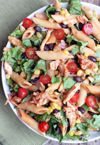 BBQ chicken pasta salad