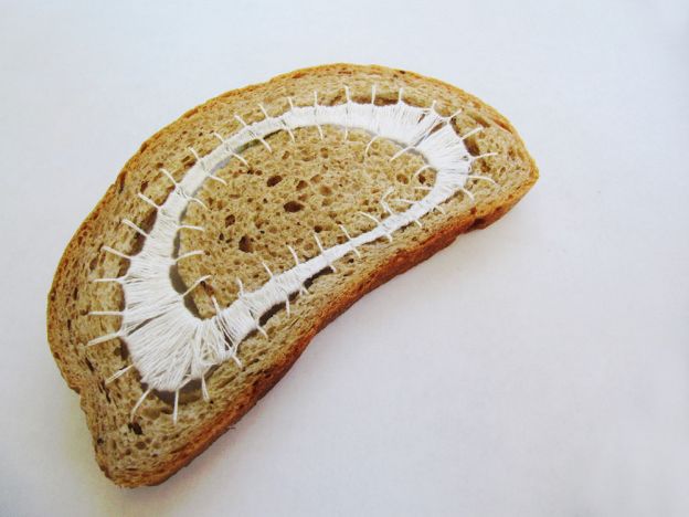 embroidered bread
