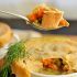 Dilled salmon and white bean pot pies