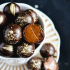 Bailey's salted caramel dark chocolate truffles