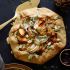 Butternut squash, apple, and onion galette with Stilton