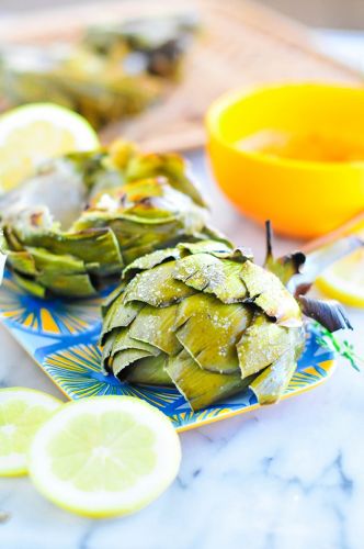 Grilled Artichokes With Lemon Garlic Butter