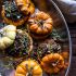 Nutty Wild Rice and Shredded Brussels Sprouts Mini Stuffed Pumpkins