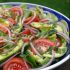 Garden salad with lime cilantro dressing
