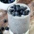 Vanilla bean and blueberry chia pudding