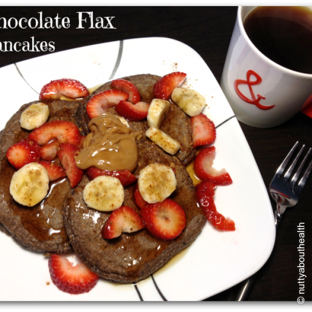 Chocolate Flax Pancakes