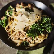 Fettuccine with Sausage and Kale