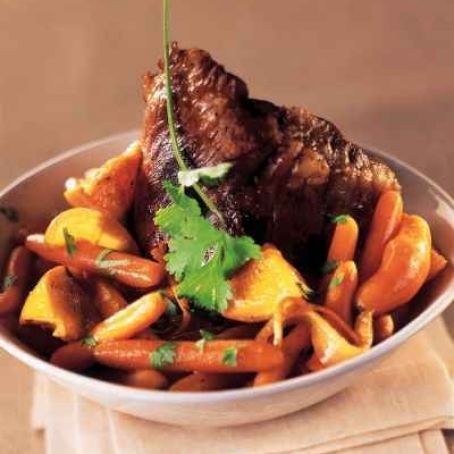 Braised Veal Heart with Carrots and Oranges