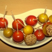 Cherry tomatoes and caramelized sesame seeds