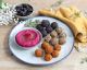 This Falafel Trio and Beetroot Hummus Plate is the Answer to Your Summer Snack Cravings