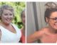 She lost 92lb, and is now swimming in her size 22 wedding dress