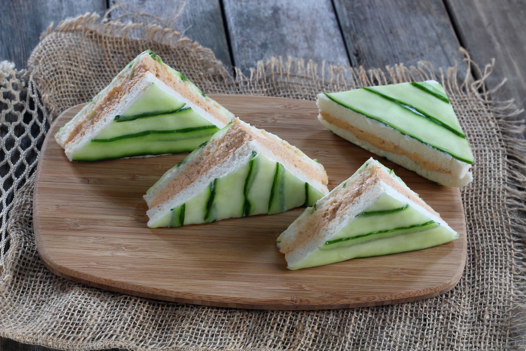 Inside-Out Cucumber-Salmon Tea Sandwiches