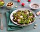 Balsamic-Caramelized Beet Carpaccio with Asparagus, Radishes, Peas, Roasted Hazelnuts & Baby Lettuce 