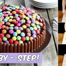 The Ultimate M&M and Chocolate Finger Birthday Cake