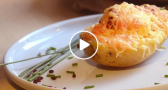 VIDEO: Super Cheesy Chorizo Baked Potatoes