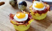 How to make baked quail eggs in potato nests?