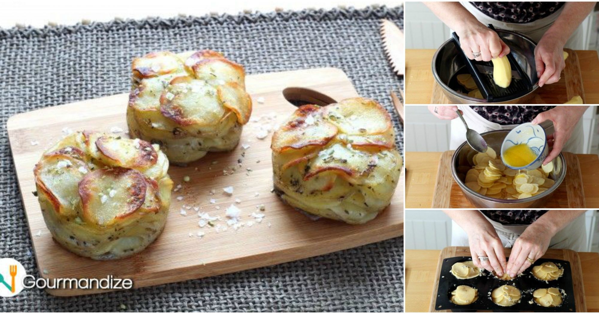 The Easiest 3Ingredient Dinner Side Mini Potato Gratin Stacks