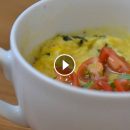 Never have a sad SOLO MEAL again with this 5-minute quiche in a mug!