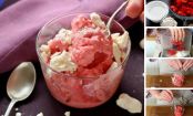 If you only have 5 minutes to make dessert, try this frozen strawberry yogurt
