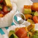 VIDEO: Tropical Salmon Sushi Cups