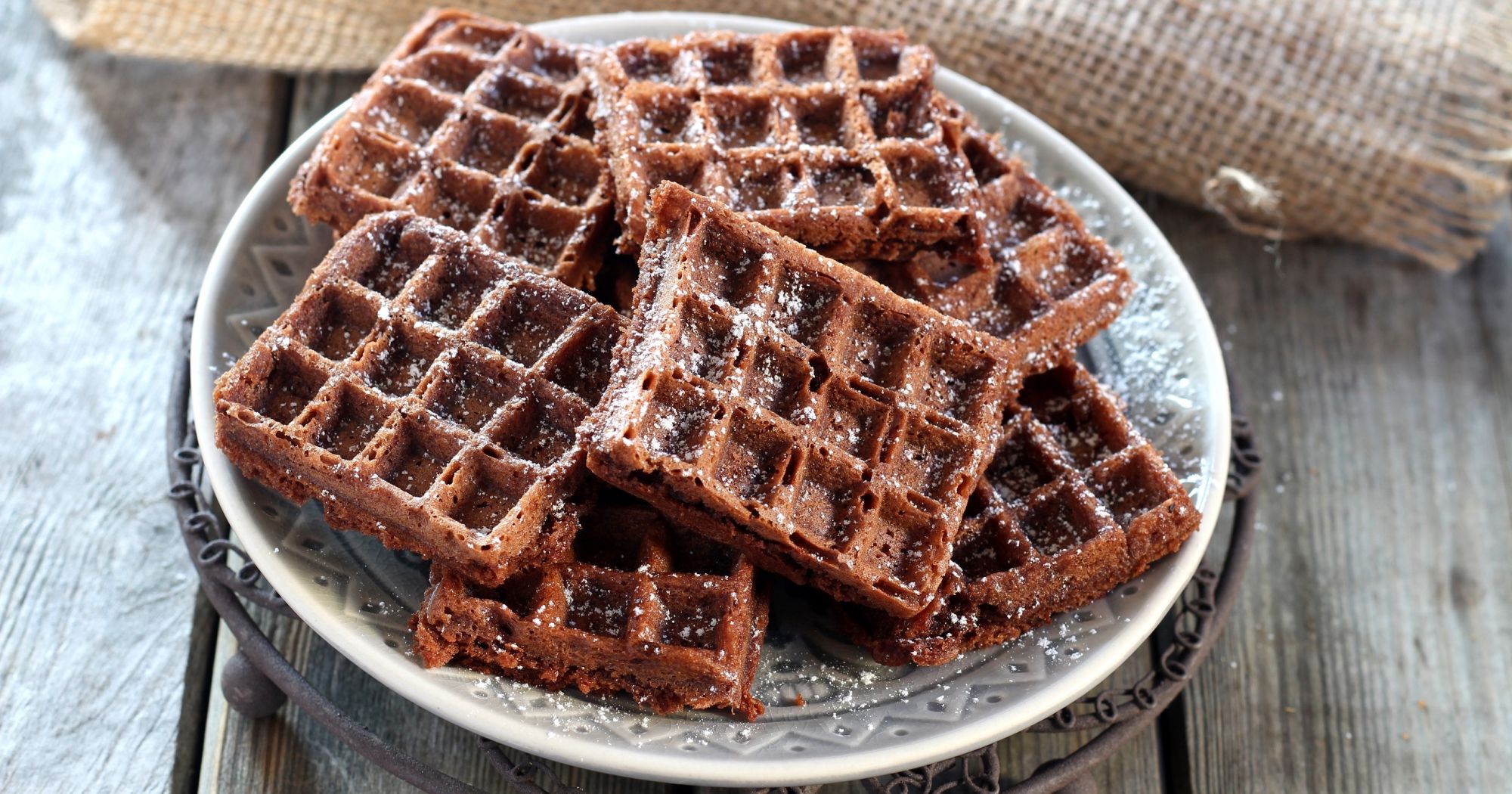 5Minutes Chocolate Waffle Brownies