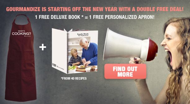 Create a free cookbook and receive a personalised apron free! Free cookbook and apron deal