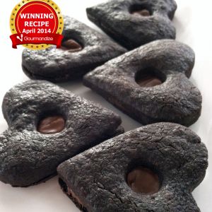 Chocolate + Nutella Shortbread Sandwich Cookies
