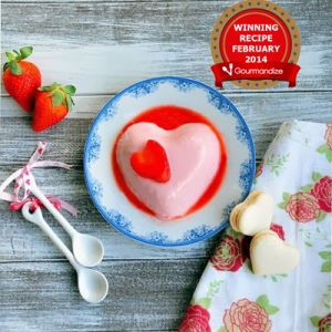 Strawberry Panna Cotta with Macerated Strawberry