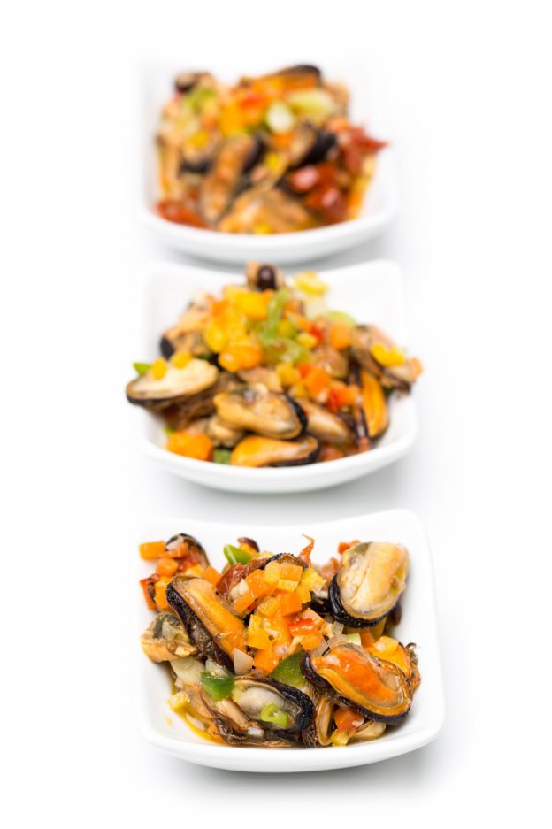 Spicy Marinated Mussels