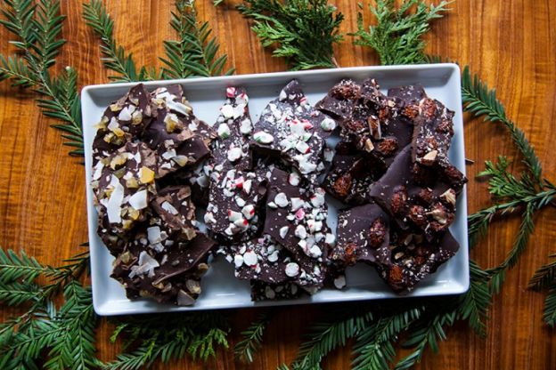 Miso almond Chocolate Bark