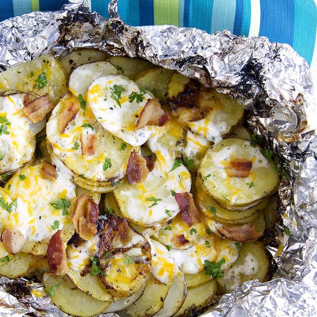 Bacon Ranch Grilled Potatoes