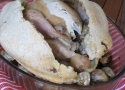 Chicken in salt crust with garlic confit