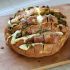 Cheesy pesto pull-apart bread