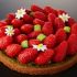 Pistachio and strawberry tart