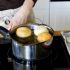 Cooking the donuts