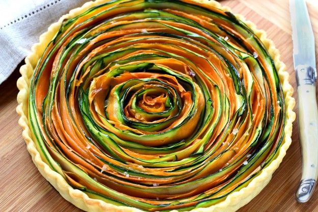 Spiral vegetable tart