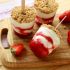 Strawberry crisp frozen yogurt