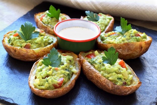 Holy guacamole-stuffed potato skins!